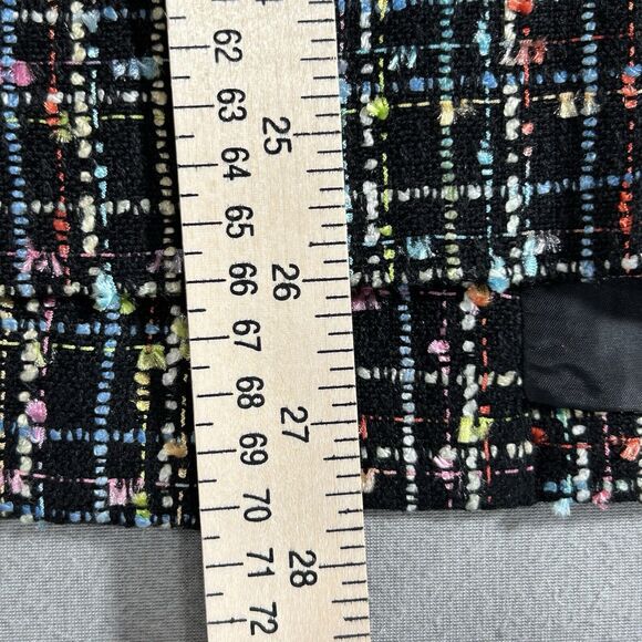 Vintage Sag Harbor Blazer Womens 16 Black Colorful Preppy Business Casual Jacket - Picture 12 of 14